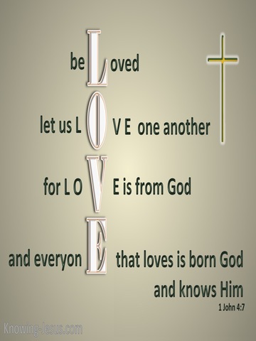 1 John 4:7 Beloved Let Us Love One Another (green)